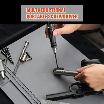 T238 Professionele schroevendraaierset van zwart titanium - 6-delig - Professionele kwaliteit